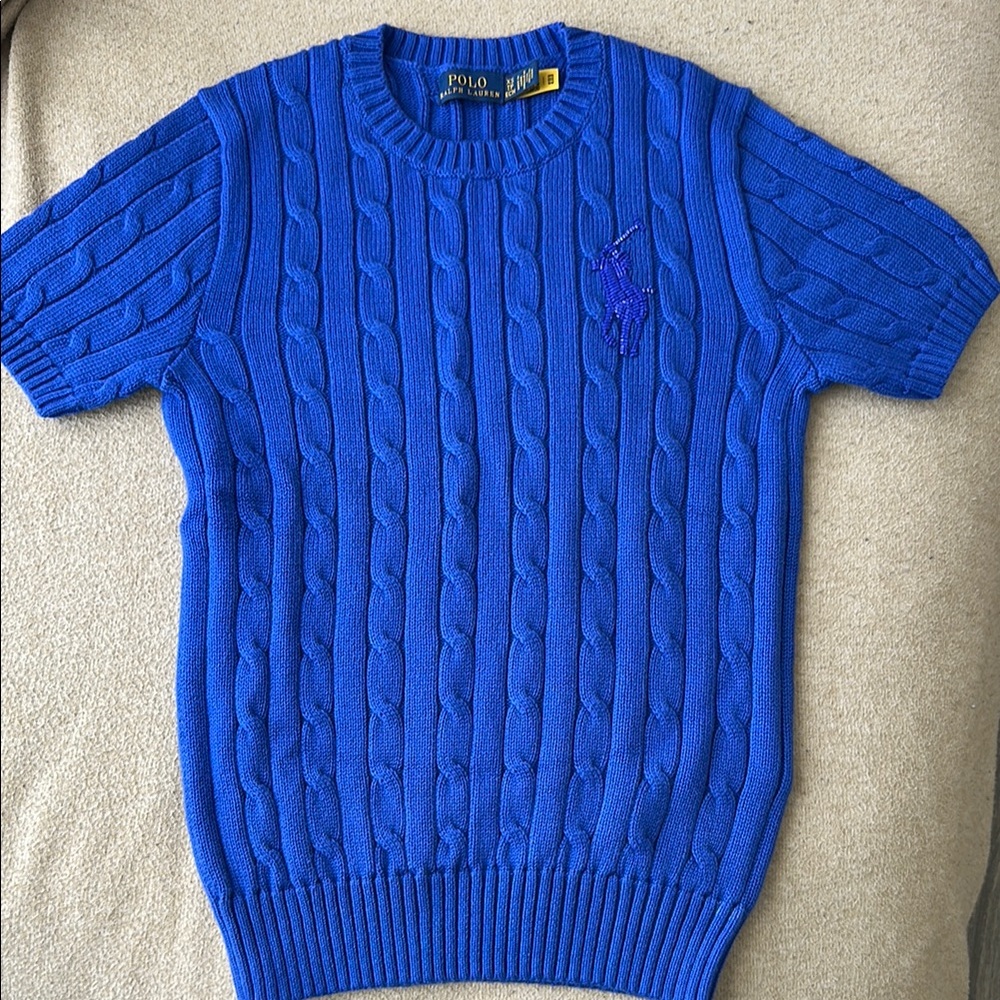 Polo by Ralph Lauren women’s Blue Cable Knit Sweater
